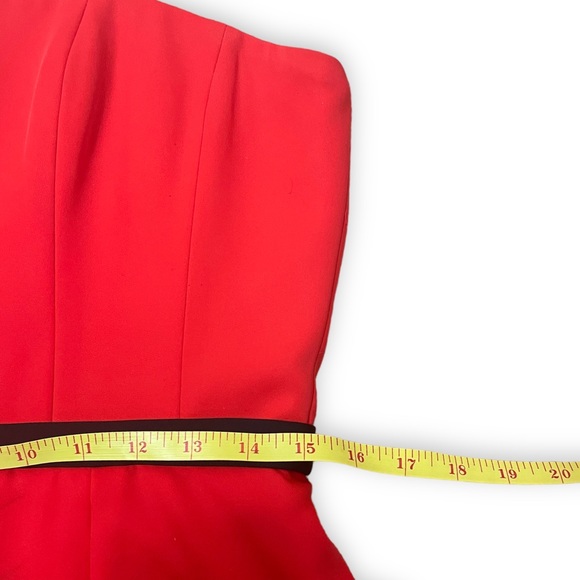 BCBGMaxazria Caitlyn Strapless Embellished Bodice Peplum Gown Mini size 10 - Picture 14 of 16